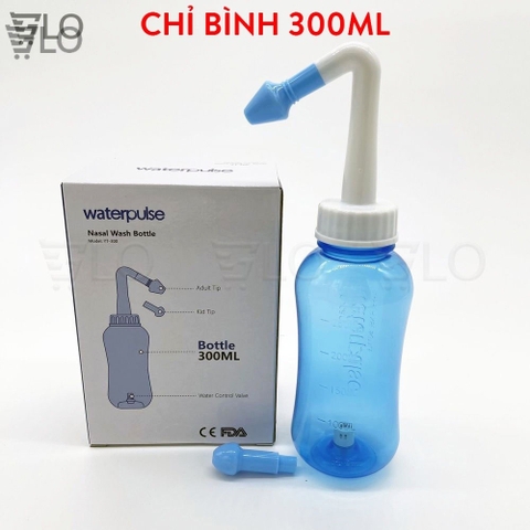 Bình Rửa Mũi WaterPulse Nút Nhấn Giúp Làm Sạch Khoang Mũi, Loại Bỏ Bụi Bẩn, Phấn Hoa, Chống Viêm, Ngăn Ngừa Viêm Xoang
