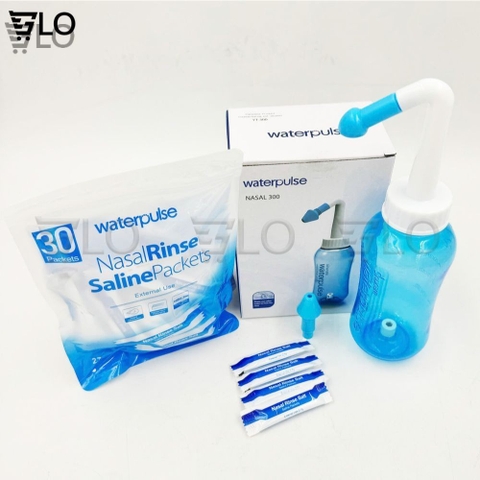 Bình Rửa Mũi WaterPulse Nút Nhấn Giúp Làm Sạch Khoang Mũi, Loại Bỏ Bụi Bẩn, Phấn Hoa, Chống Viêm, Ngăn Ngừa Viêm Xoang