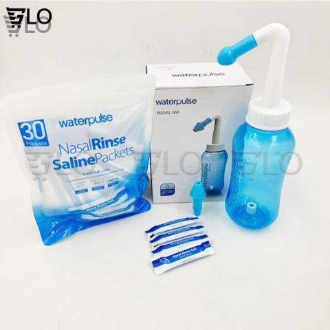 Bình Rửa Mũi WaterPulse Nút Nhấn Giúp Làm Sạch Khoang Mũi, Loại Bỏ Bụi Bẩn, Phấn Hoa, Chống Viêm, Ngăn Ngừa Viêm Xoang