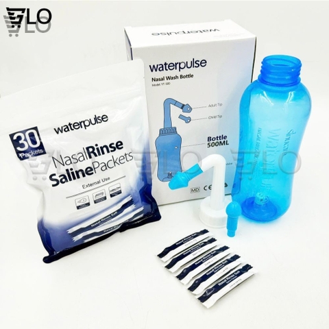 Bình Rửa Mũi WaterPulse Nút Nhấn Giúp Làm Sạch Khoang Mũi, Loại Bỏ Bụi Bẩn, Phấn Hoa, Chống Viêm, Ngăn Ngừa Viêm Xoang