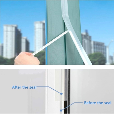 Cuộn 50-100m Ron Dán Che Khe Cửa Sổ - Chặn Gió, Cách Âm, Ngăn Bụi & Côn Trùng - Băng Keo Dán Chân Cửa Chống Ồn