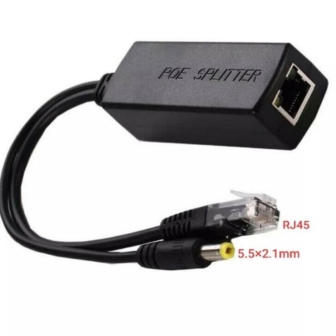 Tách Jack POE Splitter 48v ra 12v Cho Camera IP Cổng DC, Micro USB, Type C, Cặp Chuyển Nguồn POE Cho Camera IP
