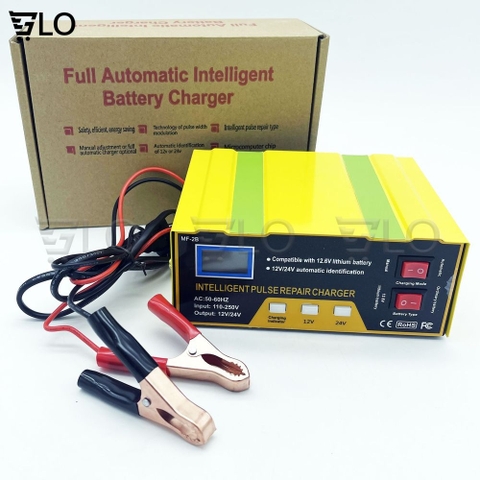 Sạc Bình Ắc Quy 12V 15A Và 24V 7.5A 180W LOẠI LỚN, Tự Ngắt,Kích Cả Bình Khô, Nước, Lithium Xe Máy, Xe Điện, Xe Hơi
