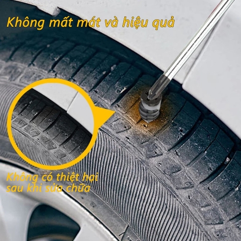 Hộp 10 Vít Vá Lốp Xe Không Săm Cho Ô Tô, Xe Máy, Xe Tải Không Cần Tháo Lốp