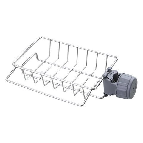 Khay Inox Gắn Vòi Rữa Chén, Lavabo, Kệ Giá Treo Để Đồ, Dụng Cụ Đa Năng Tiện Dụng, Có Giá Treo Khăn