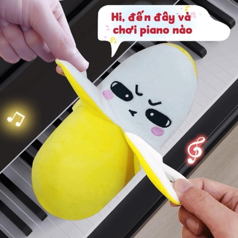Chuối Bông Cảm Biến Phát Nhạc Piano, Nhạc Trống, Đồ Chơi Âm Nhạc Tương Tác Cảm Biến, Đồ Chơi Độc Lạ Thú Vị Món Quà Tặng