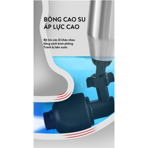 Súng Thông Tắc Bồn Cầu Pin Tự Động Bơm, Dụng Cụ Thông Cống, Bồn Rửa Mặt, Bồn Rửa Chén Áp Suất Nén Tới 8kg Tiện Lợi