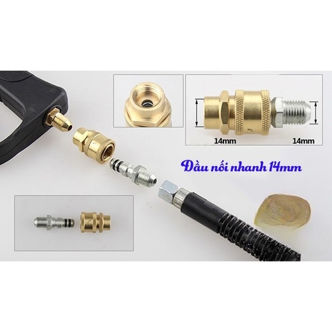 Béc phun - Đầu béc phun 0 độ - 15 độ - 25 độ - 40 độ VENICE - Gắn súng xịt rửa xe áp lực cao - Ren nối nhanh 1/4 inch