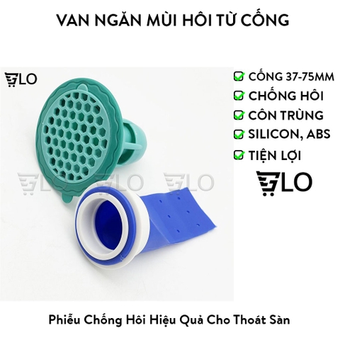 Bộ Van Ngăn Mùi Hôi Cống Silicon & Nhựa ABS - Lắp Thoát Sàn Nhà Tắm, Chống Côn Trùng Hiệu Quả