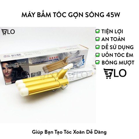 Máy Bấm Tóc Gợn Sóng 45W, Thiết Kế 3 Trục Tạo Nên Các Kiểu Tóc Lượn Sóng Theo Ý Thích