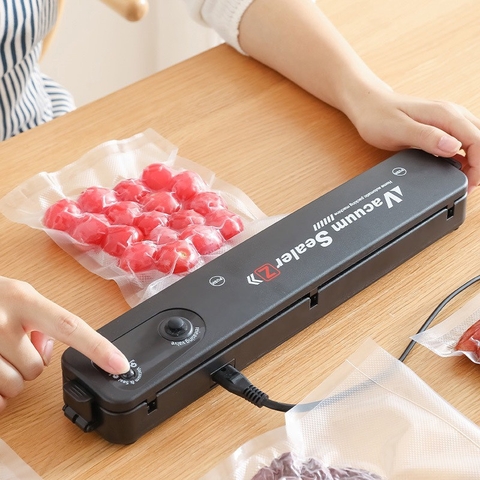 Máy Hút Chân Không Thực Phẩm Kèm Hàn Miệng Túi Mini Vacuum Sealer(Kèm 10 Túi)