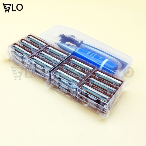 Dao Cạo Râu 2 Lưỡi Thế Hệ Mới Kèm 36 Đầu Thay Tiện Lợi(Tặng Kèm Tuýp Kem Cạo Râu)