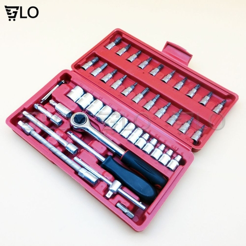 Bộ Dụng Cụ Mở Bu Lông Ốc Vít Đa Năng Sửa Chữa 46 Chi Tiết (Hàng Nhập Khẩu Giá Tốt)