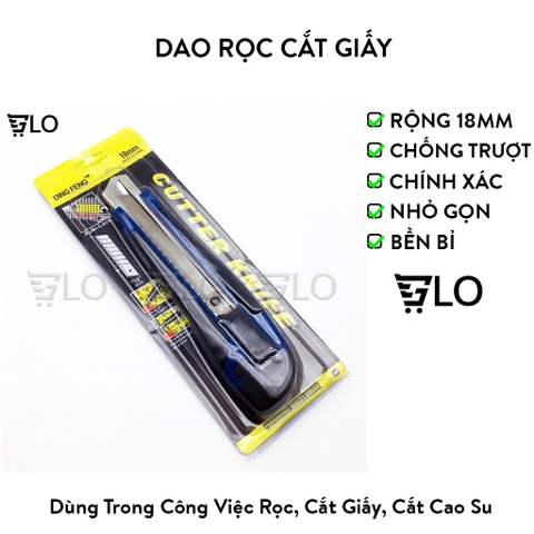 Dao Rọc Cắt Giấy DING FENG Rộng 18mm