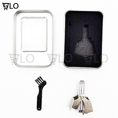 Máy Tỉa Lông Mũi Inox Không Gỉ Đầu Tròn Không Dùng Pin Có Thể Rửa Sạch