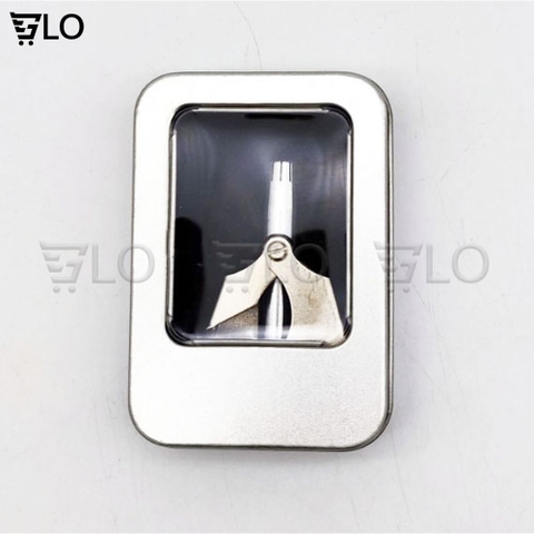Máy Tỉa Lông Mũi Inox Không Gỉ Đầu Tròn Không Dùng Pin Có Thể Rửa Sạch