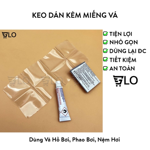 Keo Dán Kèm Miếng Vá, Keo Vá Hồ Bơi, Phao Bơi, Nệm Hơi
