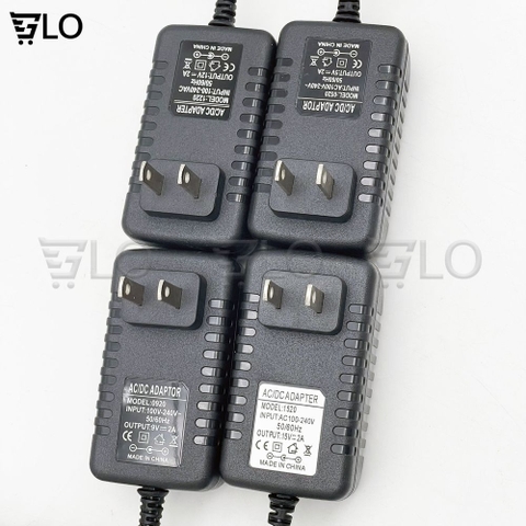 Nguồn Adapter 5V 9V 12V 15V 2A Jack 2 Đầu 4.0mm, 5.5mm Tiện Lợi Phù Hợp Hầu Hết Mọi Thiết Bị Điện