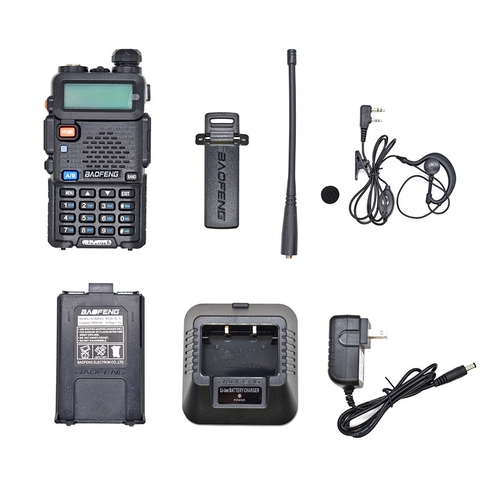 Bộ Đàm Baofeng 0678 UV-5R Có Lcd 2 Băng Tần VHF và UHF Cao Cấp Kèm Tai Nghe Rời