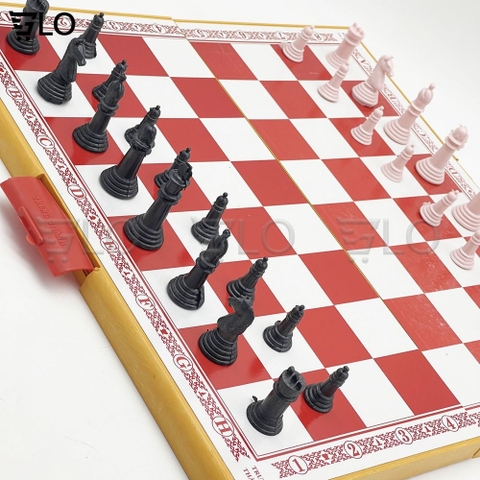 Bộ Cờ Vua Cỡ Lớn Chuẩn Quốc Tế Hộp Nhựa Xếp Gọn Kích Thước 42x42cm