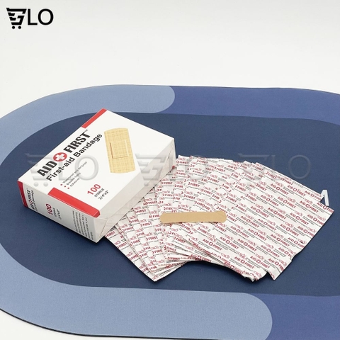 Hộp Băng Keo Cá Nhân 100 Miếng Urgo Aid First, Gạc Vết Thương, An Toàn Tiện Dụng Cho Gia Đình Và Các Cơ Sở Y Tế