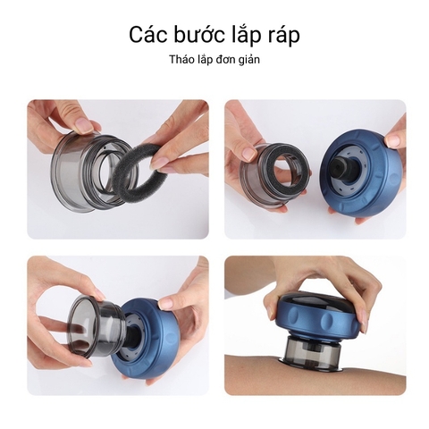 Máy Cạo Gió Giác Hơi Massage NG-122 Dùng Pin Sạc, Màn Hình Led 6 Cấp Độ, Hút Chân Không Hồng Ngoại Cầm Tay