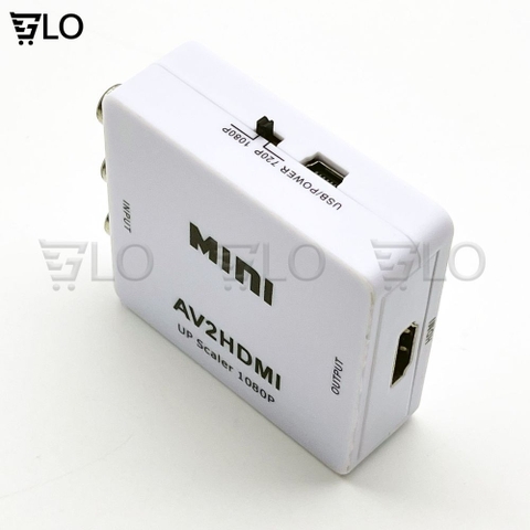 Box Chuyển HDMI Ra AV Mini HDMI2AV, Bộ Adapter Chuyển Đổi AV Sang HDMI