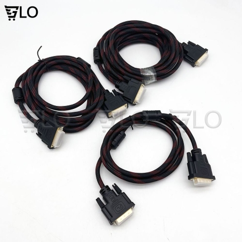 Dây Cáp Màn Hình DVI 24+1 1.5m tới 10m Hàng Bọc Dù Chống Nhiễu