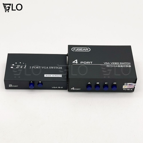 Bộ Hub Chia VGA 2 CPU Hoặc 4 CPU Ra 1 Màn Hình VGA-15-2C VGA-15-4 (2/4 Port VGA Video Switch)