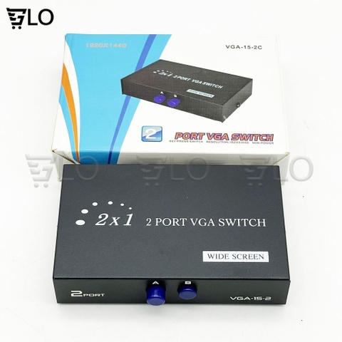 Bộ Hub Chia VGA 2 CPU Hoặc 4 CPU Ra 1 Màn Hình VGA-15-2C VGA-15-4 (2/4 Port VGA Video Switch)