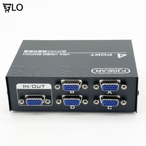 Bộ Hub Chia VGA 2 CPU Hoặc 4 CPU Ra 1 Màn Hình VGA-15-2C VGA-15-4 (2/4 Port VGA Video Switch)