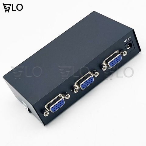 Bộ Hub Chia VGA 1 Ra 2 Hoặc 4(Chia 2 Hoặc 4 Màn Hình), 2/4 Port 200mhz VGA Splitter VGA-2002/VGA-2004 Kèm Nguồn