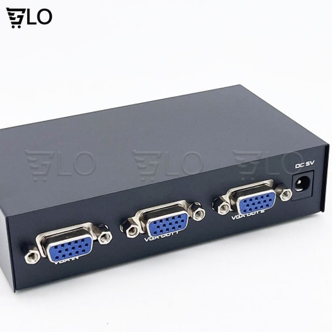 Bộ Hub Chia VGA 1 Ra 2 Hoặc 4(Chia 2 Hoặc 4 Màn Hình), 2/4 Port 200mhz VGA Splitter VGA-2002/VGA-2004 Kèm Nguồn