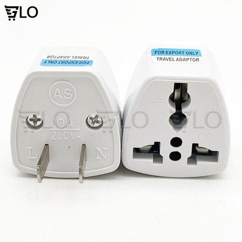 Ổ Chuyển Đổi Phích Từ 3 Chấu Thành 2 Chấu,Cục Rắc Chuyển Đổi Đầu Cắm Điện 3 Chân Sang 2 Chân, Nhựa Cao Cấp, Hỗ Trợ 10A