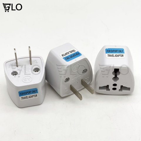 Ổ Chuyển Đổi Phích Từ 3 Chấu Thành 2 Chấu,Cục Rắc Chuyển Đổi Đầu Cắm Điện 3 Chân Sang 2 Chân, Nhựa Cao Cấp, Hỗ Trợ 10A