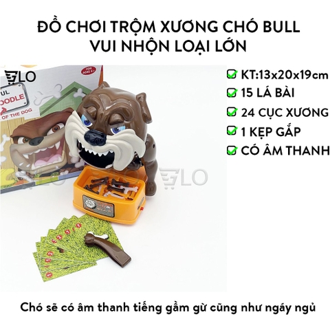 Đồ Chơi Gắp Trộm Xương Chó Bull Vui Nhộn Loại Lớn, Chó Canh Gặm Xương BAD DOG Nổi Giận(Làm Quà Tặng Cho Bé)