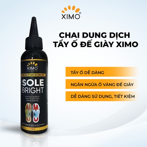 Chai Dung Dịch Tẩy Ố Vàng Đế Giày XIMO Sole Bright cho chất liệu Icy, Cao Su, Nhựa, Boost XI07