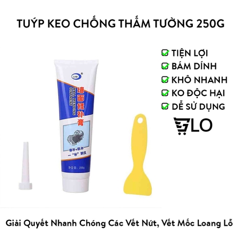 Tuýp Keo Chống Thấm Tường LKB 250g Kèm Phụ Kiện, Giải Pháp Siêu Tốc Cho Mọi Vết Nứt, Ẩm Mốc