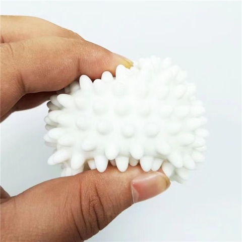 Quả Bóng Silicon Cầu Gai Trắng Giúp Giặt Đồ Chống Rối Quần Áo Tiện Dụng, Bóng Giặt Quần Áo Loại Lớn