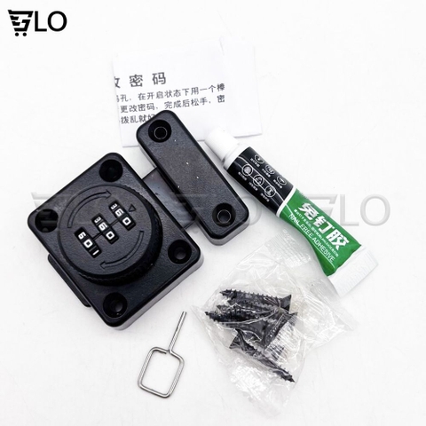 Chốt Cửa Khóa Số Kiểu Vặn Với 3 Mã Số Có Thể Thay Đổi Được, Bằng Hợp Kim Chắc Chắn