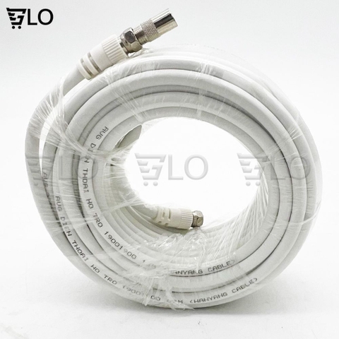 Dây Cáp Anten DVB-T2 2 Đầu Đúc Sẵn Jack Dài 15m Chống Nhiễu Loại Cao Cấp