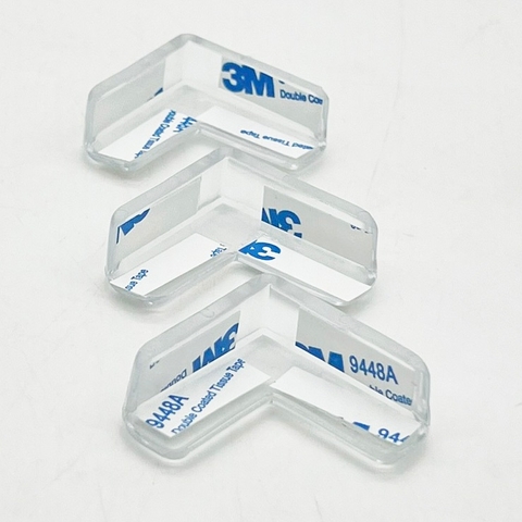 Miếng Bịt Góc Bàn Silicon An Toàn Cho Trẻ Nhỏ - Chất Liệu Mềm, Keo Dán 3M, Màu Trong Suốt