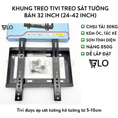 Khung Treo Tivi Thẳng/Nghiêng/Xoay Treo Sát Tường Đầy Đủ Kích Thước Từ 24inch Đến 65inch