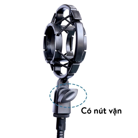 Giá Đỡ Shockmount Cho Micro Bằng Nhựa, Mic Thu Âm, Mic Livestream, Dùng Đầu Ren 3/8 Và 5/8