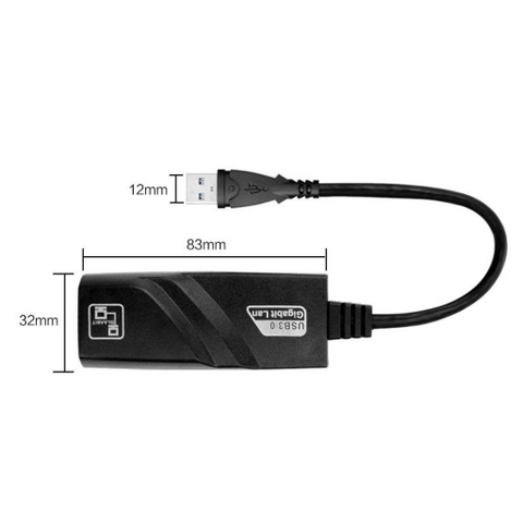 Card Mạng USB 3.0 To Lan 10/100/1000Mbps Ethernet, Bộ Chuyển Đổi Cáp Mạng Sang USB Tốc Độ Cao, USB Sang LAN