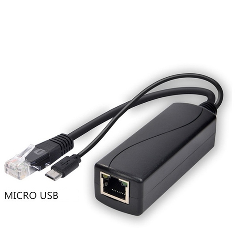 Tách Jack POE Splitter 48v ra 12v Cho Camera IP Cổng DC, Micro USB, Type C, Cặp Chuyển Nguồn POE Cho Camera IP