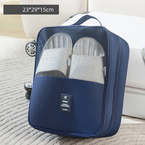 Túi Đựng Giày Dép Du Lịch TRAVEL 3 Ngăn, Thể Thao Tiện Dụng Chống Nước Kích thước 29X23cmx15cm