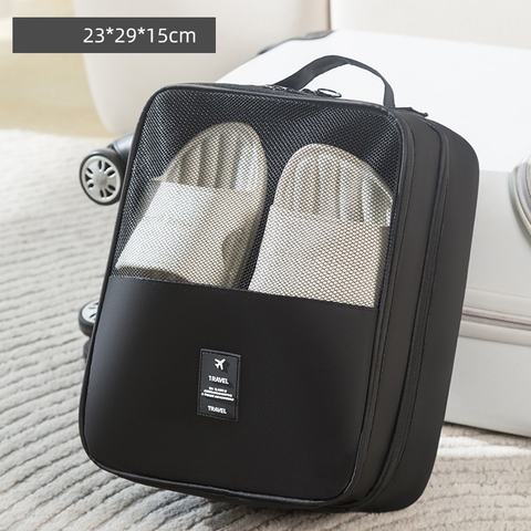 Túi Đựng Giày Dép Du Lịch TRAVEL 3 Ngăn, Thể Thao Tiện Dụng Chống Nước Kích thước 29X23cmx15cm