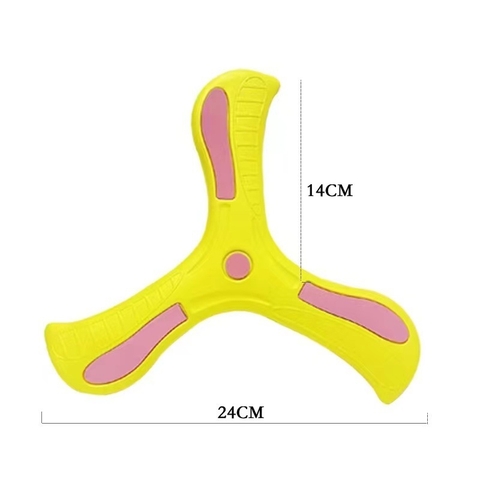 Đồ Chơi Boomerang 3 Cánh Xốp Mini Cho Bé Tự Quay Lại, Đĩa Bay Chéo Ba Lá Bằng Nhựa, Đĩa Ném Bumerang 3 Lá Hồi Chuyển