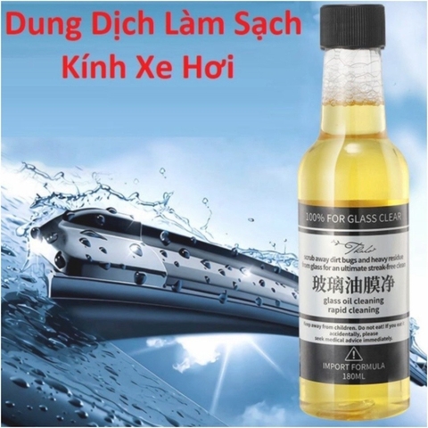 1 Chai Nước Rửa Kính Nano Chai 150ml GLASS CLEAR, Ngăn Tụ Nước, Cản Trở Tầm Nhìn, Loại Bỏ Mảng Dầu